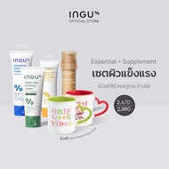 INGU Set Essential Series + Brightening Crystal Serum A For Strong Skin.
