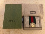 GUCCI 經典款 GG 帆布短銀包