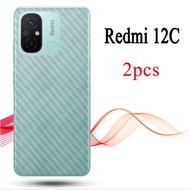2pcs Redmi 12C Redmi Note 11S 10S 9S 11 10 9 8 Pro Max 5G 10C 9A 9C A1 Carbon Fiber Screen Protector Protective Sticker Back Film