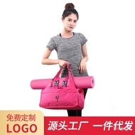 🚓Yoga Mat Backpack Gym Bag Men's and Women's Travel Bag Sports Bag Crossbody Bag Shoe Warehouse without Pad Wet and Dry
