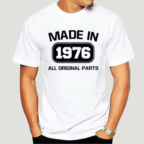 Made In 1976 41st Birthday Gift Dad Uncle Bday Present 70's 80's 76 T-shirt Summer Fashion High Qual