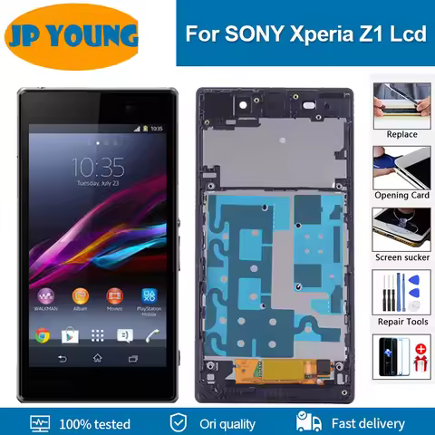 5.0'' Original LCD For SONY Xperia Z1 L39H C6902 C6903 LCD Display Touch Screen Digitizer Assembly F