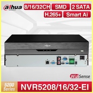 Zhioehjfs 590} Dahua Wizsense 8/16/32ช่องระบบป้องกันความปลอดภัยกล้องวงจรปิดแบบ NVR 2HDD จดจำใบหน้า ONVIF NVR5208-EI NVR5216-EI NVR5232-EI