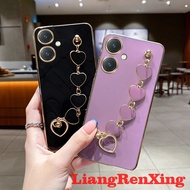 Casing OPPO Reno 11F 5g 2024 reno11 f reno11f reno 11 f 5g reno 11 pro 5g phone case Softcase Electroplated silicone shockproof Cover new design Love Bracelet for Girls DDAX01