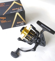 Reel Fugu Ryu II 3000 4000 6000 Power Handle 12 Ball Bearing Kualitas Bagus Untuk Kolam Atupun Laut