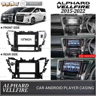 AMAZING TOYOTA ALPHARD VELLFIRE AGH30 2015-2022 CAR 10"INCH CARBON FIBER ANDROID PLAYER CASING FRAME COVER ACCESSORIES