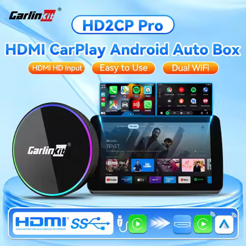 HD2CP Pro CarlinKit HDMI Wireless CarPlay & Android Auto Adapter WiFi Bluetooth Auto Connect For Net