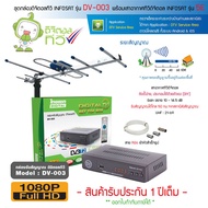 กล่องดิจิตอลทีวี GMM Z ZT-1 + INFOSAT รุ่น 5E เสาอากาศทีวีดิจิตอล +สาย RG6 เข้าหัวสำเร็จรูป (เลือกความยาวสายได้)