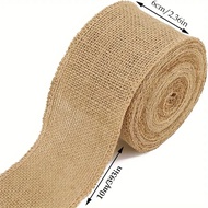 10M Natural Jute Burlap Fabric Jute 6-15CM Roll Hessian Ribbon Roll Burlap Table Runner Wedding Part