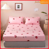 Heureux hot sell cadar fitted bedsheet single queen king size cotton fabric Strawberry pattern