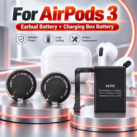 A2647 Replacement Battery for Apple AirPods 3 A2564 A2565 Rechargeable Li-ion Cell A2793 Earbuds Rep