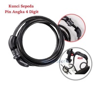 4 Digit Number Pin Bicycle Lock Number Lock Bicycle Lock Number Pin Wheel Outdoor Motorcycle