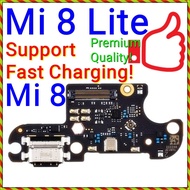 (18W Fast Charge) NEW ORI Charging Port FULL IC Board MIC for XIAOMl Mi 8 Mi8 Lite / M1808D2TG M1803