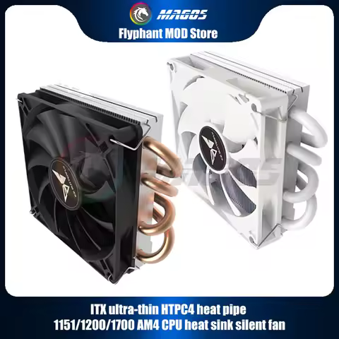 CPU Cooler for Mini ITX Case Ultra-thin Z39 4 HeatPipe CPU Radiator Support AMD/Intel Desktop Cabine