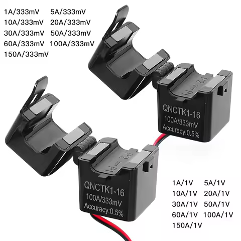 QNCTK1-16 100A 333mV 150A 1V QNCTK1-10 50A 333mV 30A 1V Split core current transformer sensor clamp 