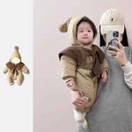 Winter Warm Hooded Baby Jumpsuit Girl Clothes 3-36 Months