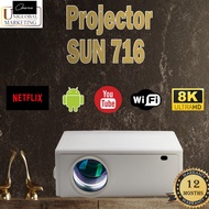 STOCK MALAYSIA C716  Portable 4K To 8K Support projector Ultra HD Projector Professional Home Projec