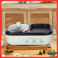 TAFFHOME Electric Hotpot BBQ Grill 2in1 Non Stick 1300W - DYG-05