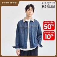 GIORDANO Men Denim Jacket New Fashion Patchwork Corduroy Multi-pocket Lapel Denim Jacket Free Shippi