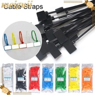 MEIGUII 100pcs Cable Tag Plastic Label Tag Labels Markers Mesh Wire Marker Colorful Tag