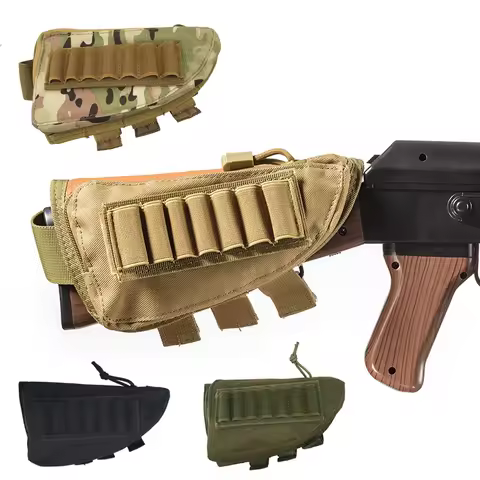 Rifle Stock Butt Bag Tactical Pouches Multifunctional Magazine Pouch for Ammo Storage Reload Suppres