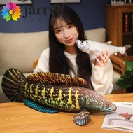 JARRED Simulation Fish Plush Pillow, Perch Grouper Cartoon Fish Plush Toy, Funny PP Cotton Lovely St