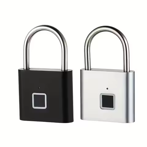 Fingerprint Lock Keyless USB-C Charging Smart Padlock Waterproof Door Lock 0.2sec Unlock Portable An