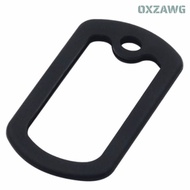 PINCHMY Dog Tag Cover, Durable Silicone Material Dog Tag Protector, Rubbers Black 1.97*1.18 Inches D