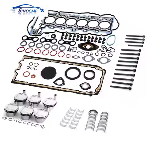 ​Engine Overhaul Rebuild Kit 9.7:1 W/ Piston Ring Set Bearing Head Bolt For 2005-2012 BMW 323i 523i 