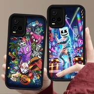 E111 Fortnite game Casing for Black Silicone VIVO Y21s Y21 Y02t Y02S Y33E V20 Y02a Y21e V30E V21 V30