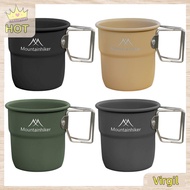 Wellhike SWS Foldable Cup 300ml with Handle Aluminium Folding Mug Outdoor Camping Cawan Anti Hot Cof