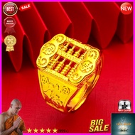 lucky charm ring for 2024 Vietnamese alluvial gold abacus ring adjustable,lucky charm ring with blessing,ring for men finger,women fashion rings,jewelry,ring,amulet