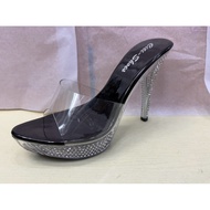 Glass Shoes Diamond Heels 4.5 Inches High