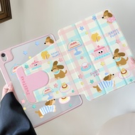 เคสไอแพด Air5 Air7 Gen9 ที่ใส่ปากกา ของหวานดัชชุนด์ เคสiPadหมุน 360° Gen10 Gen11 Air6