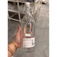 1L drinking bottle, glass drinking bottle, glass bottle, airtight bottle, multi-purpose bottle, airt