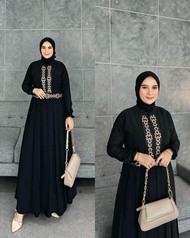 Jubah ABAYA TURKEY 025 Dress Dubai KSA Hitam