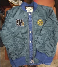 Evisu Denim Bomber Jacket - 古著 - Evisu 95% 新Evisu外套夾克棒球服大M 外套 Jacket