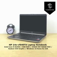 HP 14s-cf040TX i5-8250U 1.6GHz 8GB RAM 256GB M.2 SSD 500GB HDD Radeon 530 Graphic Laptop Refurbished