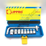 LIPPRO Kunci Sok 3319MB - 12PT Set 10 Pcs - Socket Set Shock Soket Set