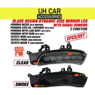 PERODUA MYVI 2012-2017 BEZZA AXIA/TOYOTA WISH PRIUS MARK X BLADE DESIGN DYNAMIC SIDE MIRROR LED WITH