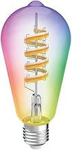 Hama Wifi E27 Smart Bulb, Vintage ST64 Bulb, Spiral Deco RGBB, 2700-6 500K, Smart Light Bulb, Matt,