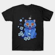 Vintage Cat And Flower Retro Movie Kpop T-Shirt Authentic Cotton 1 Plain Color Soft Fabric S-5XL y2k