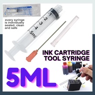 Syringe 5ml 1 Set 4 Pcs For Refilling Ink Cartridge Purpose