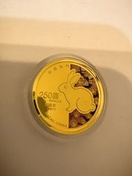 澳門兔年生肖紀念幣1/4安盎司999