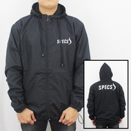 SPECS PARACHUTE JACKET - SPORTS JACKET - SPECS TRAINING JACKET - BLACK SPECS WINDBREAKER PARACHUTE J