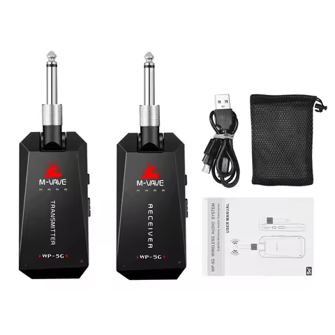 M-VAVE WP-5G 5.8G Wireless Guitar System Rechargeable Audio Transmitter Receiver Guitar Amplifier Gu