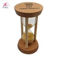 [COD] 10 Min Wooden Yellow Sand Timer Hourglass for Kid Reading Game Playing Timer