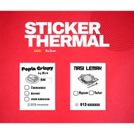 Sticker Label | Sticker Vendor Produk Budget | Sticker Makanan Vendor | Saiz 3x4cm