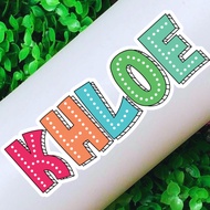 Personalized Bubble Dot Waterproof Vinyl Name Sticker | Tumbler Sticker