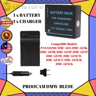 DMW-BLE9E PROOCAM BATTERY LI-ON & CHARGER VILOSO CAMERA FOR PANASONIC DMC-GF3, DMC-GF3K, DMC-GF3R, D